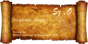Szafner Olga névjegykártya